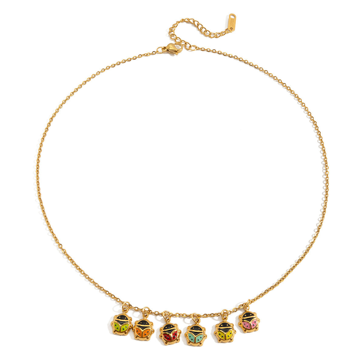 18K Gold Stainless Steel Ladybug Necklace