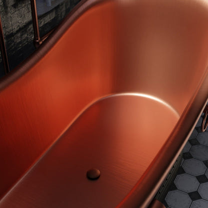 Black and Copper Matte Freestanding Bathtub - Luxury Handcrafted Spa Statement Piece