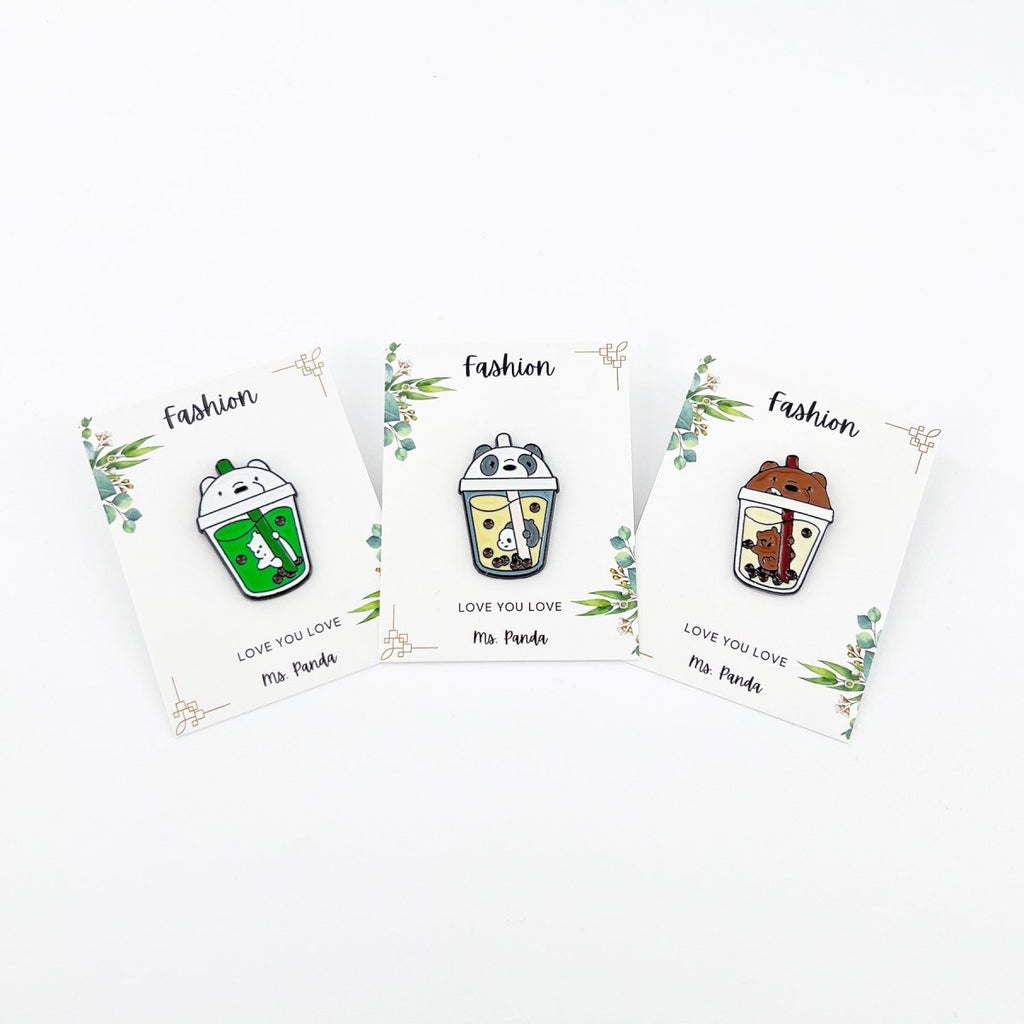 Fun Boba Drink Enamel Pin – Cup Shaped Pin for Collectors