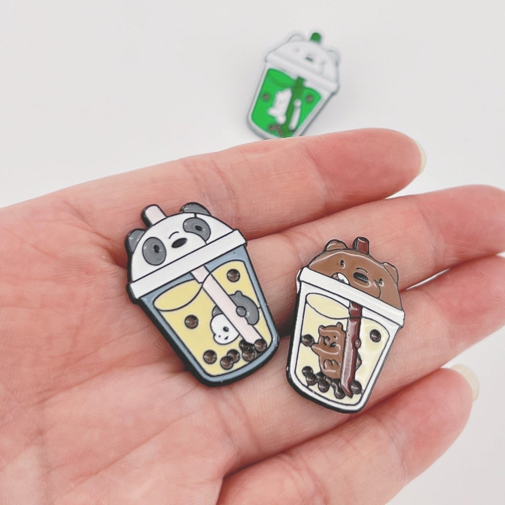 Fun Boba Drink Enamel Pin – Cup Shaped Pin for Collectors