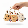 Boba Keychains 3 Pack Cute Fabric Bag Charm Set