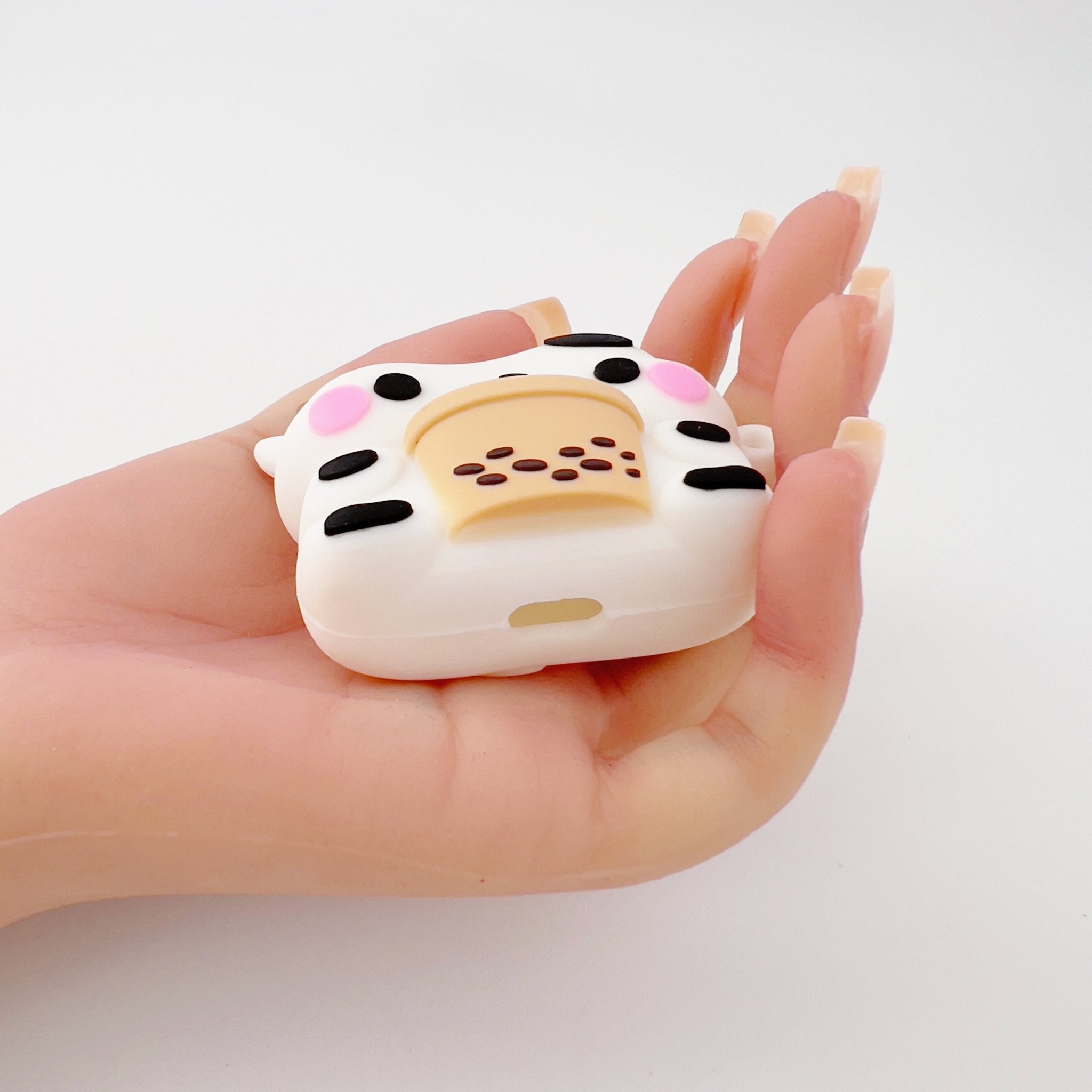 Cute Milk Cow Boba Case – Silicone AirPods Cover for 1, 2, 3, or Pro