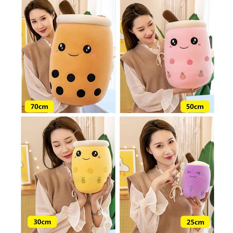 Boba Stuffed Animal, Bubble Tea Toy, Kawaii Novelty Figure, Cute Room Decor Desk Accessory For Kids