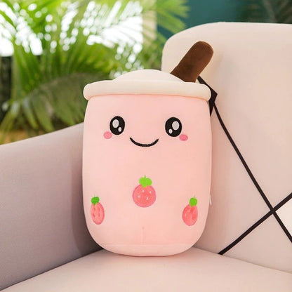 Boba Stuffed Animal, Bubble Tea Toy, Kawaii Novelty Figure, Cute Room Decor Desk Accessory For Kids