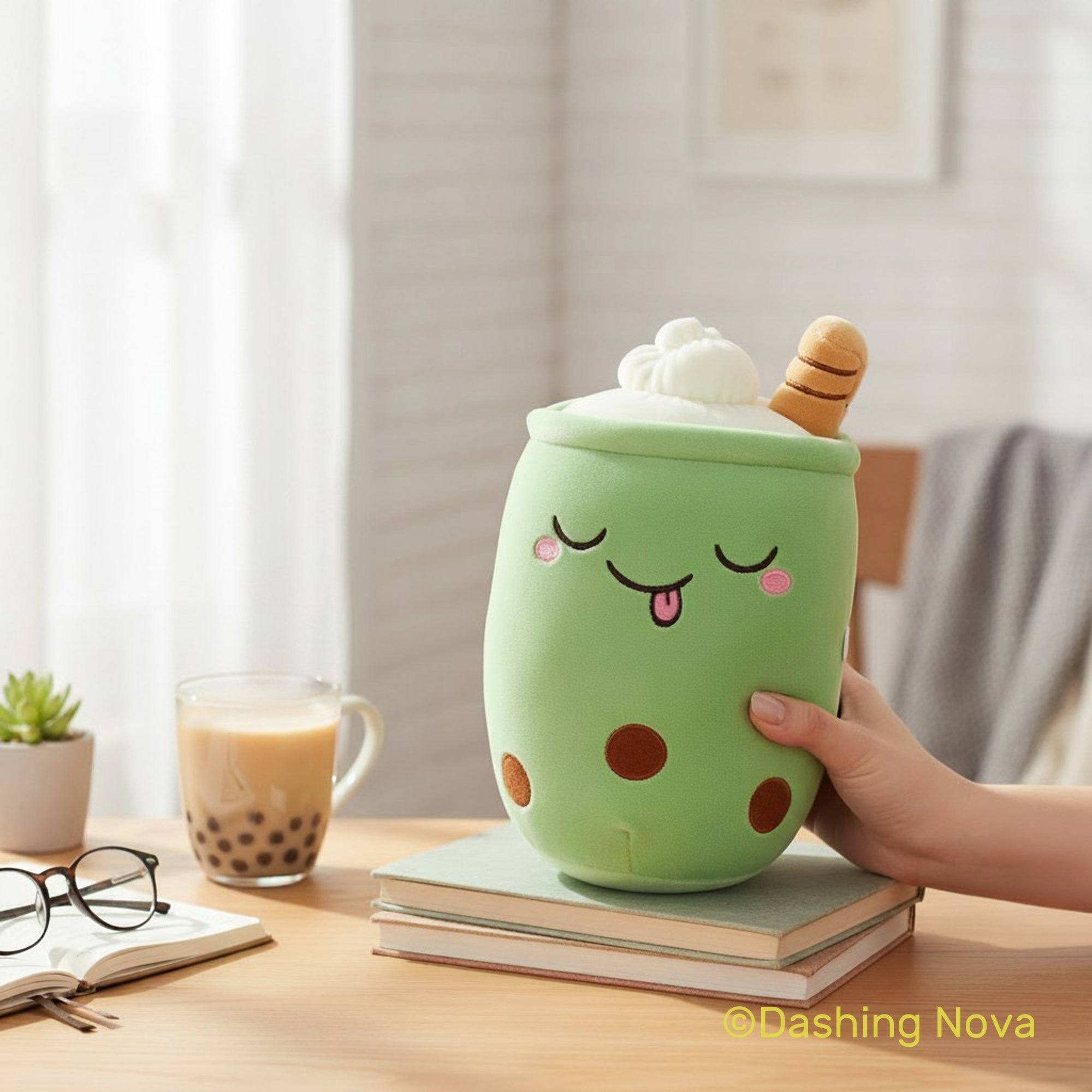 Boba Stuffed Animal, Bubble Tea Toy, Kawaii Novelty Figure, Cute Room Decor Desk Accessory For Kids