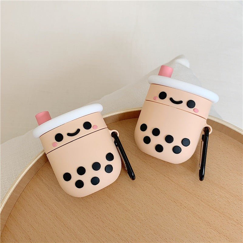 Soft Boba Tea AirPods Cover – For 1, 2, 3, or Pro with Keyring