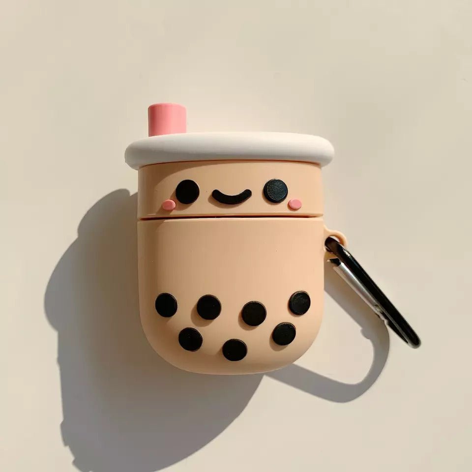 Soft Boba Tea AirPods Cover – For 1, 2, 3, or Pro with Keyring