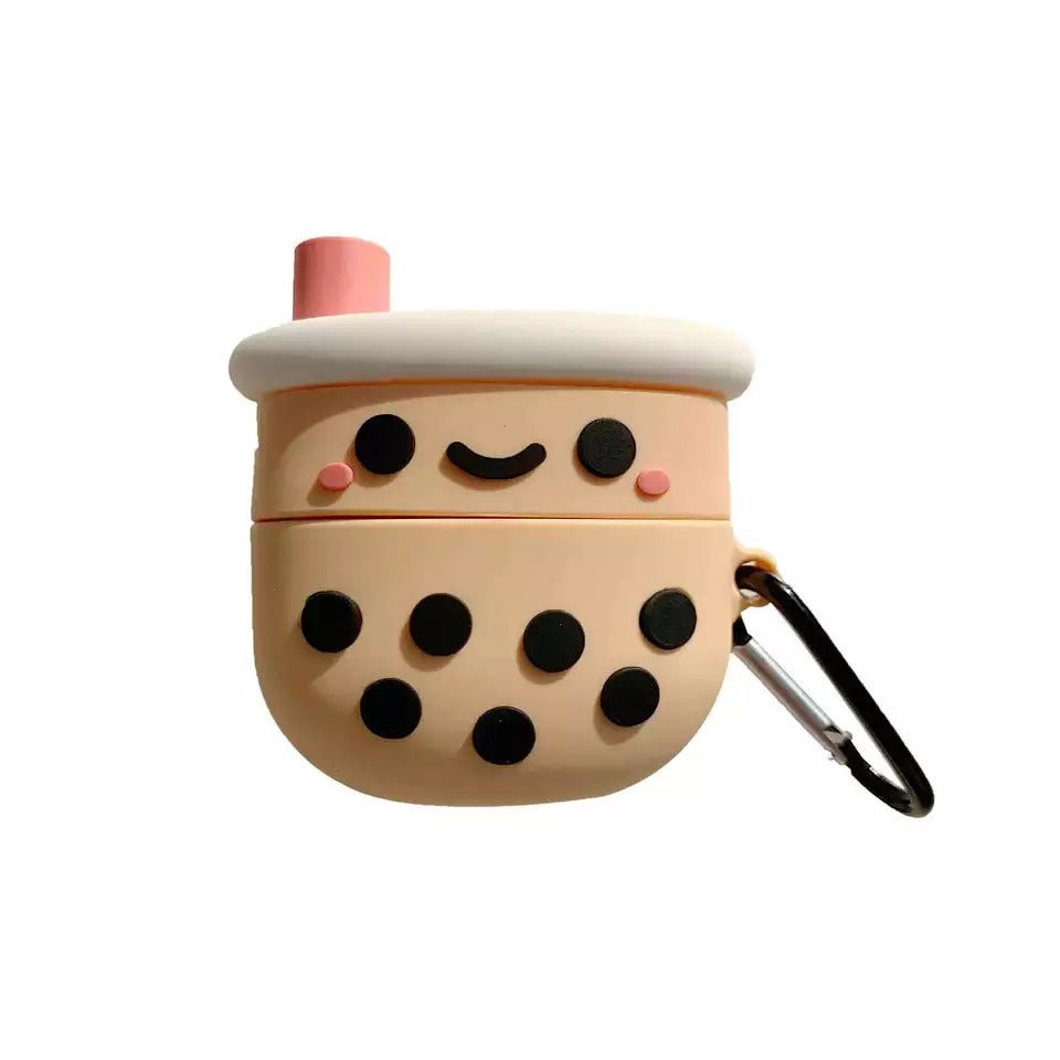 Soft Boba Tea AirPods Cover – For 1, 2, 3, or Pro with Keyring