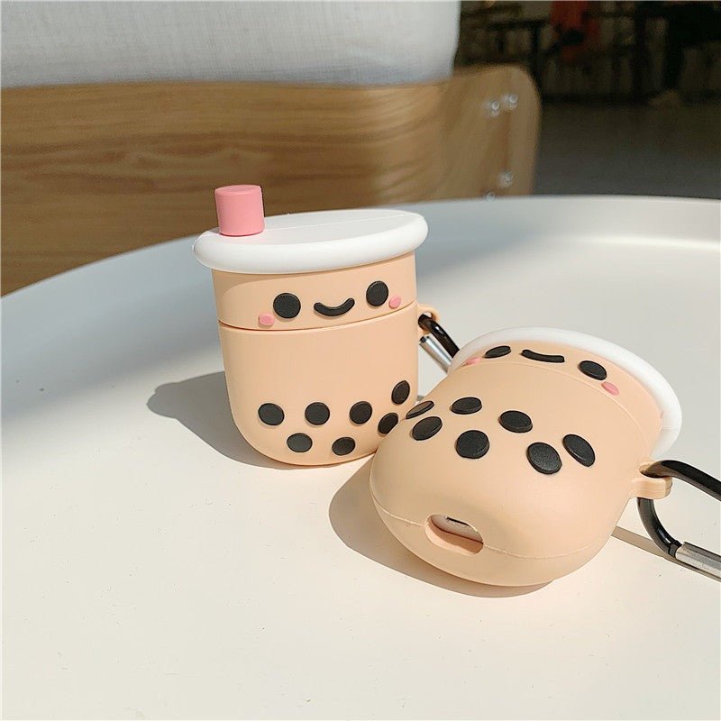 Soft Boba Tea AirPods Cover – For 1, 2, 3, or Pro with Keyring