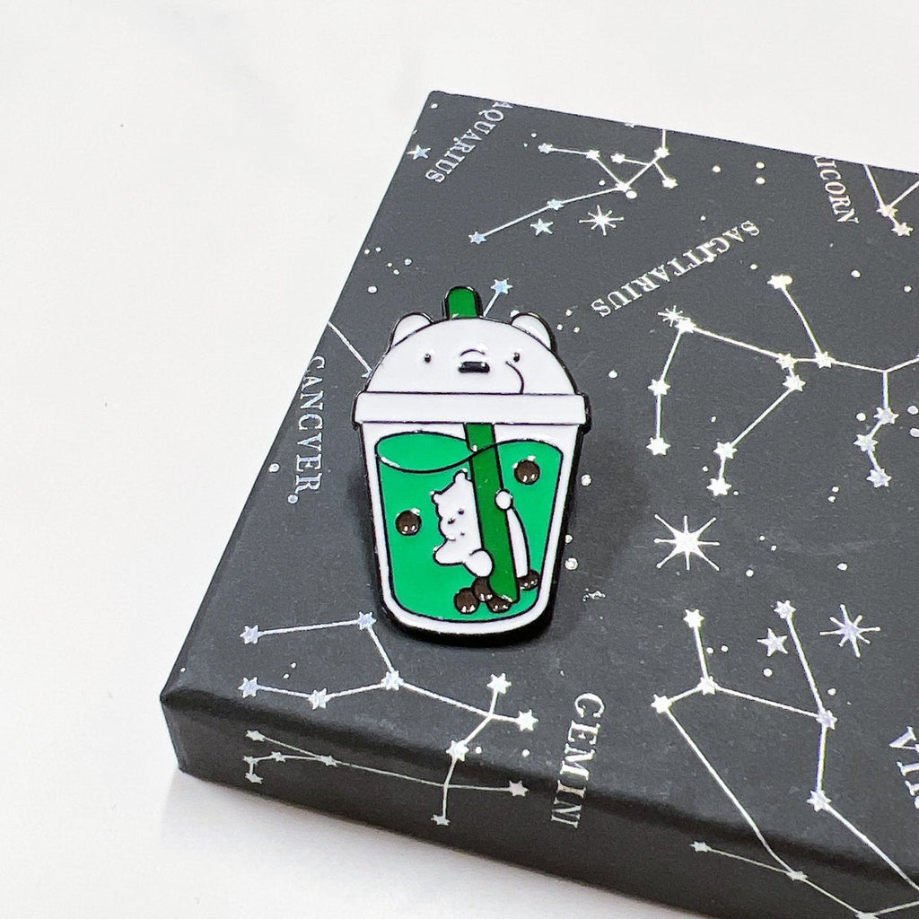 Fun Boba Drink Enamel Pin – Cup Shaped Pin for Collectors