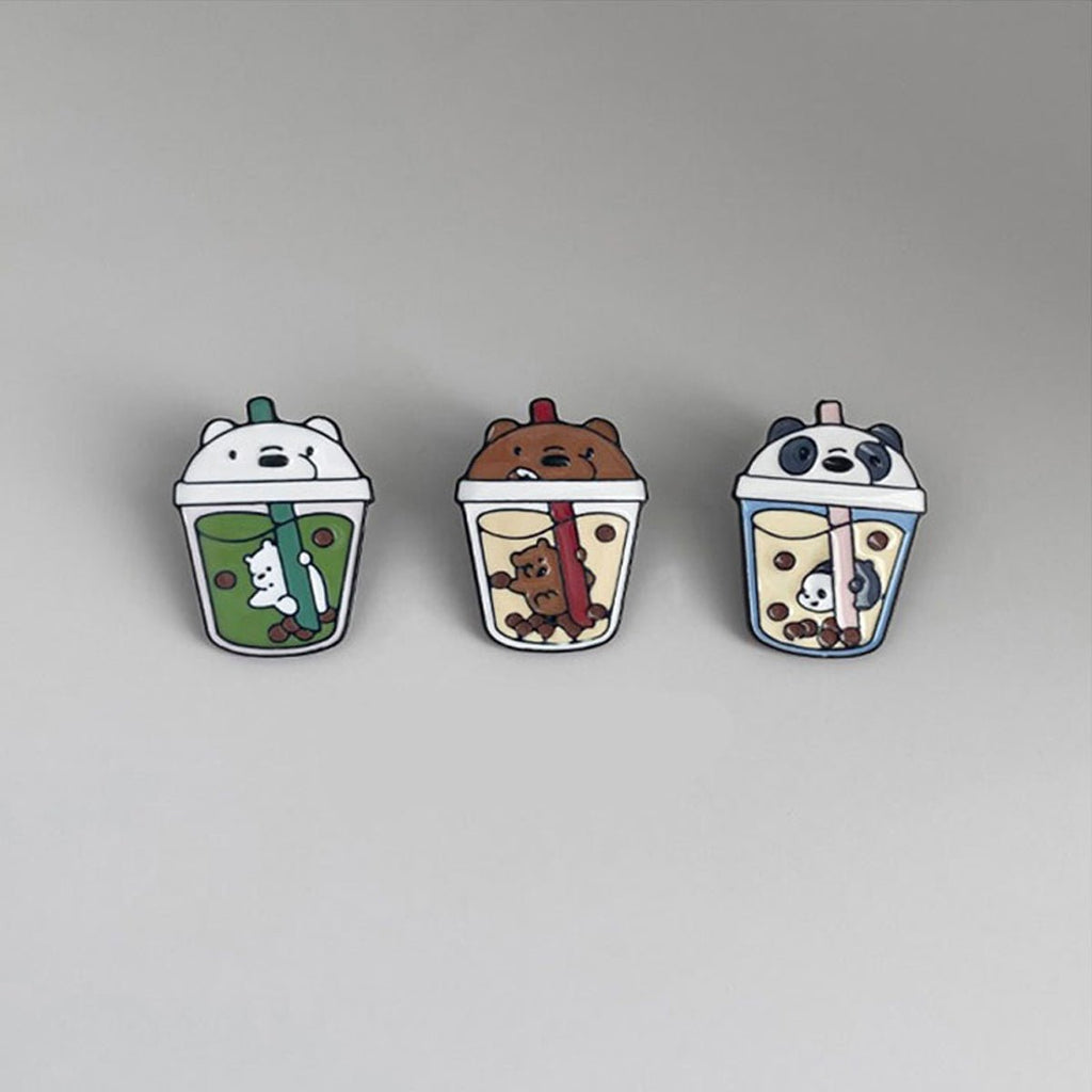 Fun Boba Drink Enamel Pin – Cup Shaped Pin for Collectors