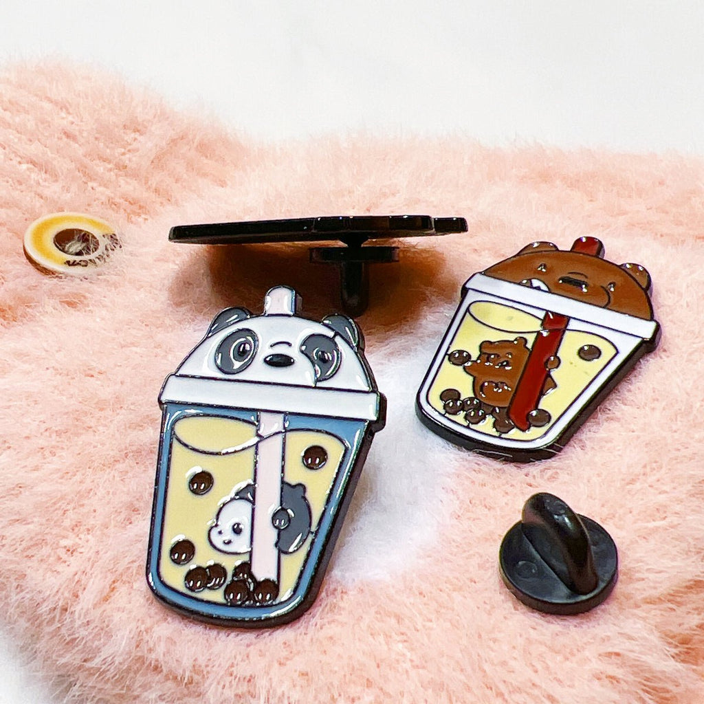 Fun Boba Drink Enamel Pin – Cup Shaped Pin for Collectors