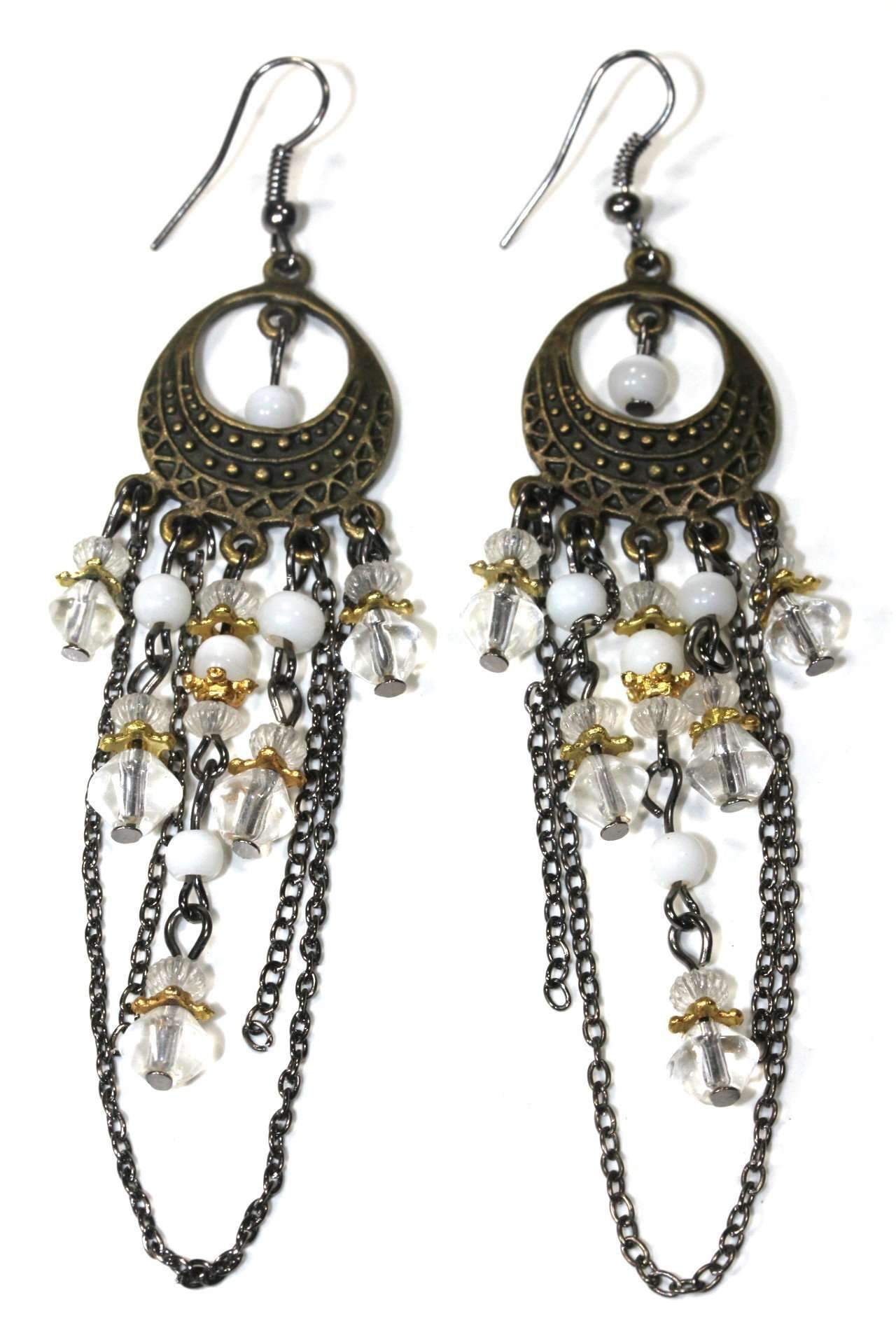 Boho Chandelier Earrings Long Dangle Beaded Tassel Style