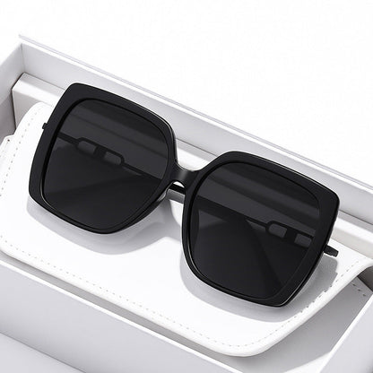 Large Metal Frame Polarized Sunglasses – Oversized Driving Shades