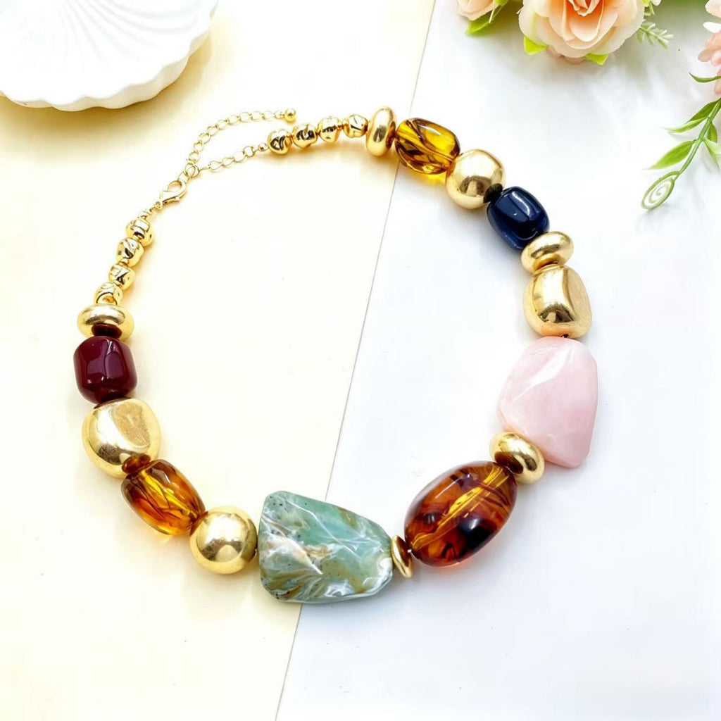 Irregular Acrylic Statement Necklace Collection