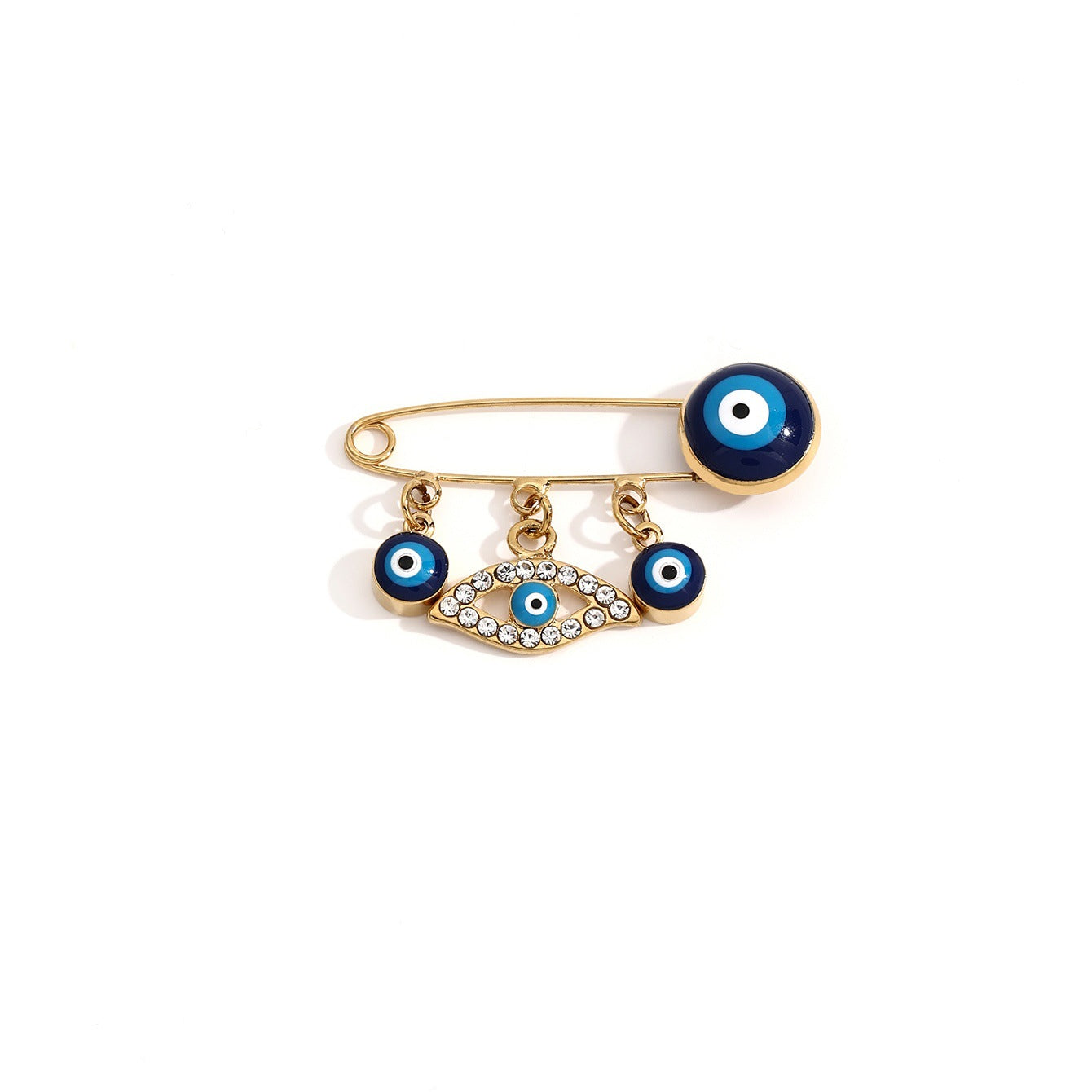 Evil Eye Hand Brooch Pin