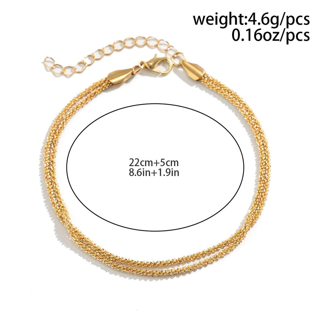 Sparkling naked chain multi-layer wrapped chain