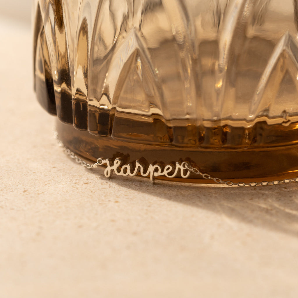 Custom Minimal Script Name Necklace