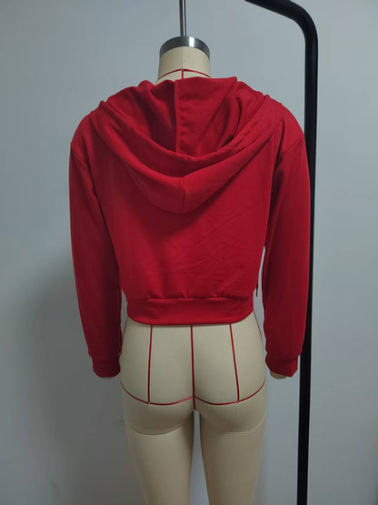 Women's Half-Zip Hooded Crop Sweatshirt