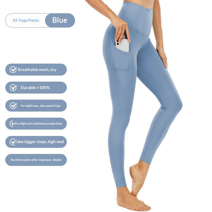 High Waist Pocket Stretch Leggings Women