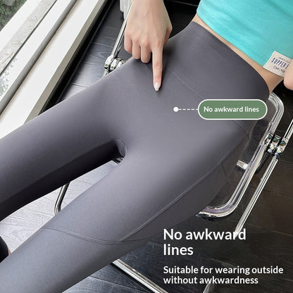Women's Shapewear Tummy-Control Leggings – High-Stretch Cropped Nylon Pants