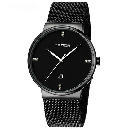 Quartz Watch, Personalized And Minimalist, Universal Wristwatch With A Calendar