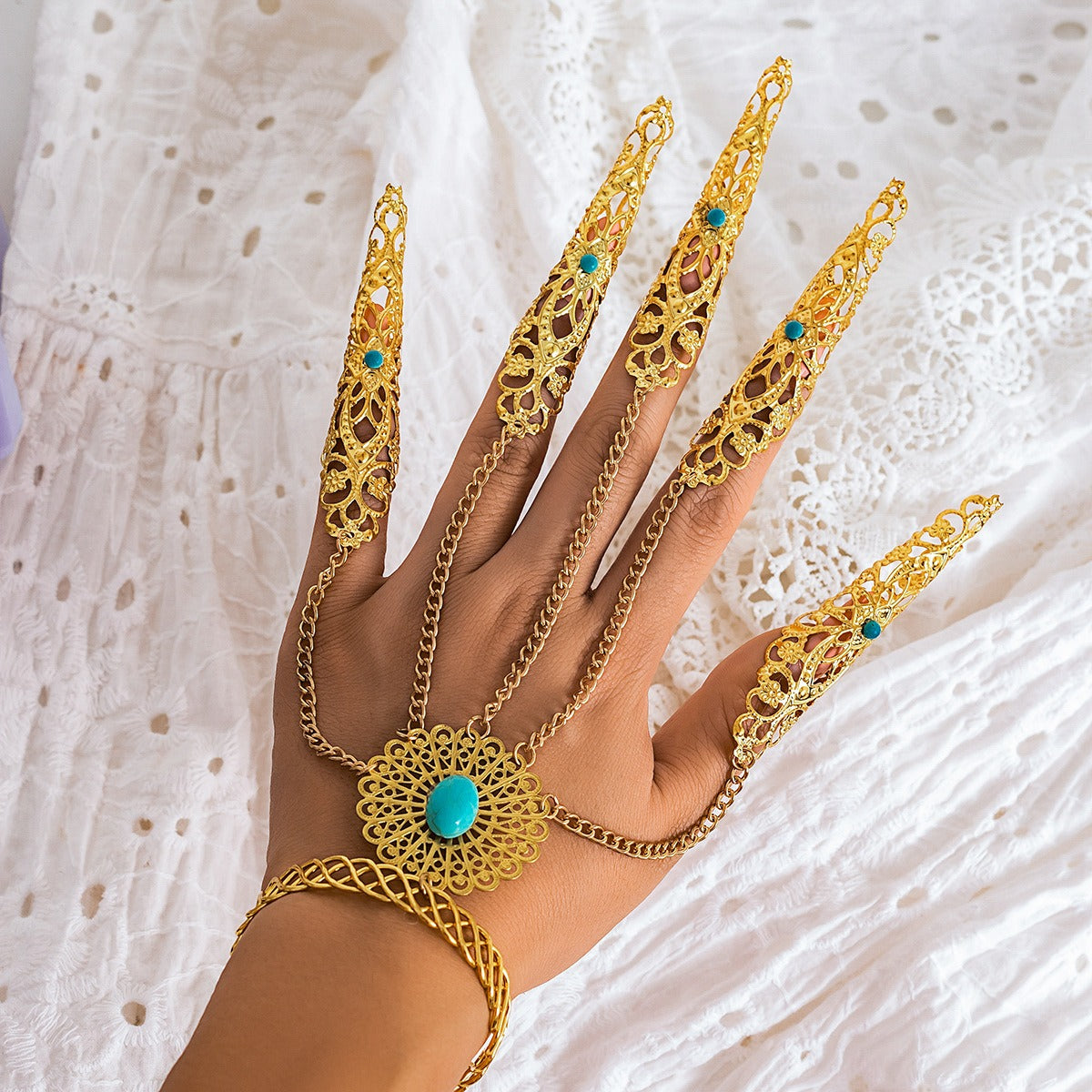 18k gold Halloween Gothic style ghost bracelet