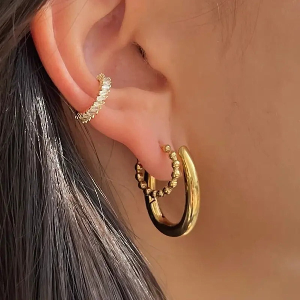 Light luxury, high-end zircon earrings