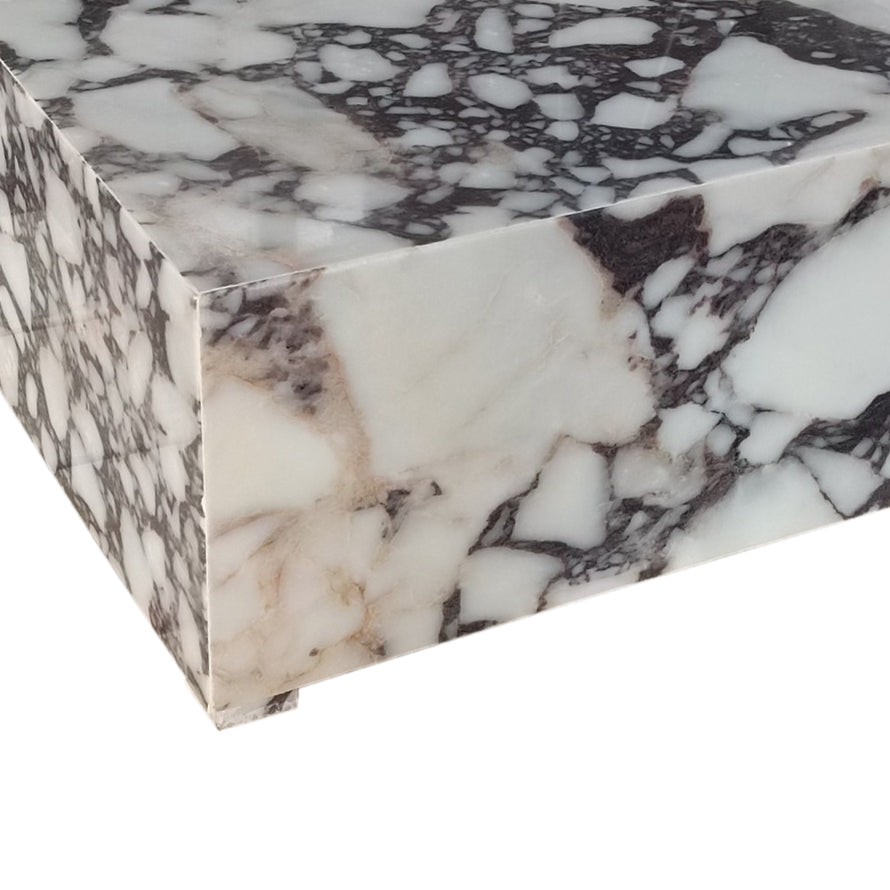 Calacatta Viola Turkish Marble Coffee Table - Polished 24x24x12