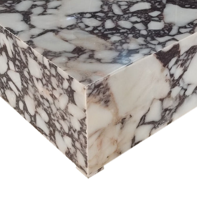 Calacatta Viola Turkish Marble Coffee Table - Polished 24x24x12