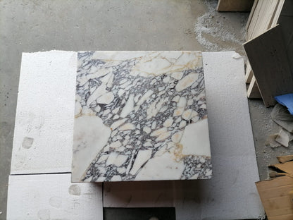 Calacatta Viola Turkish Marble Coffee Table - Polished 24x24x12