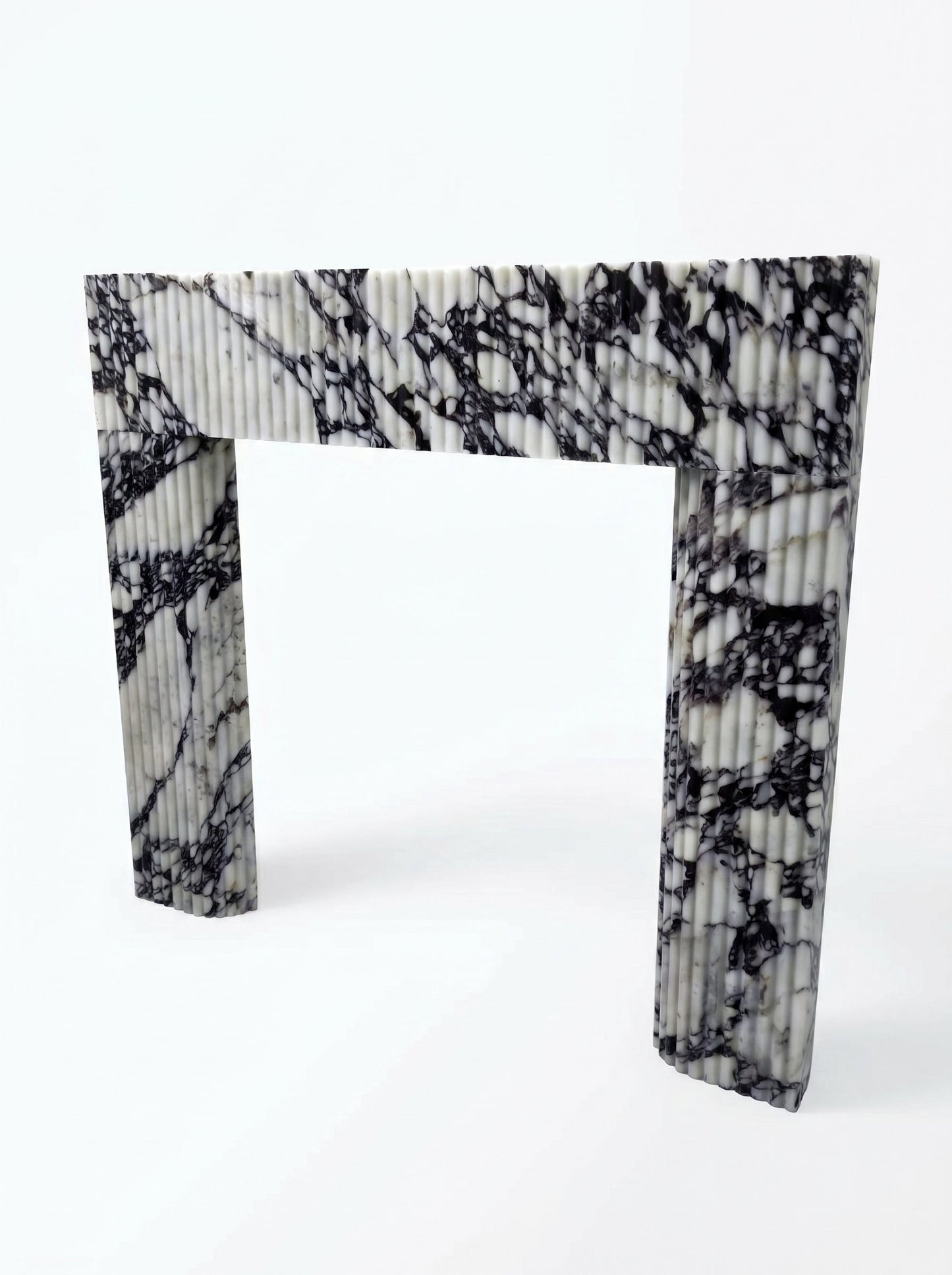 Calacatta Viola Marble Fluted Fireplace Mantel Polished 36x40