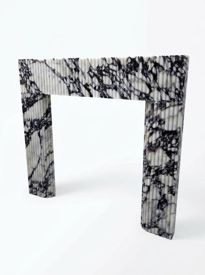Calacatta Viola Marble Fluted Fireplace Mantel Polished 36x40