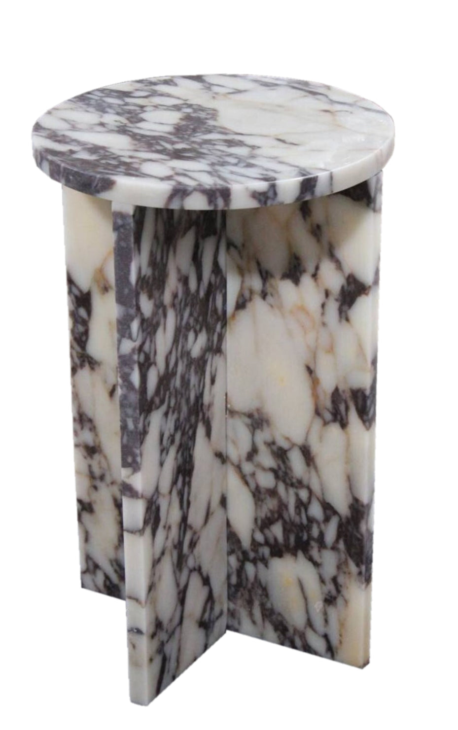 Calacatta Viola Marble Nightstand - Polished Contemporary 14 x 22