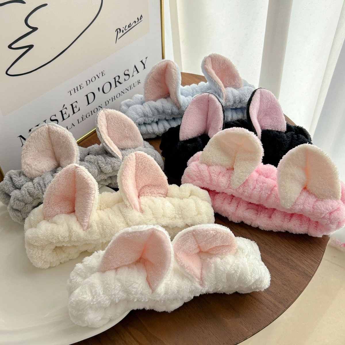 Cute Cat Ears Headband – Soft Hair Wrap for Makeup Routine