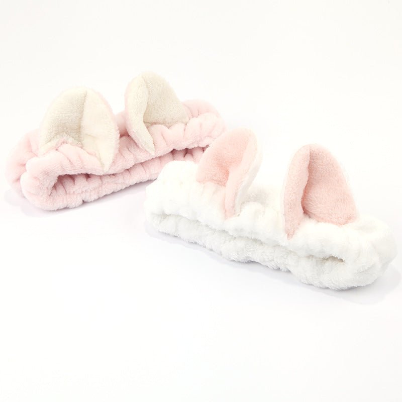 Cute Cat Ears Headband – Soft Hair Wrap for Makeup Routine