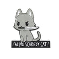 Cat Knife Enamel Pin – Bold Kitty Design for Bags and Jackets