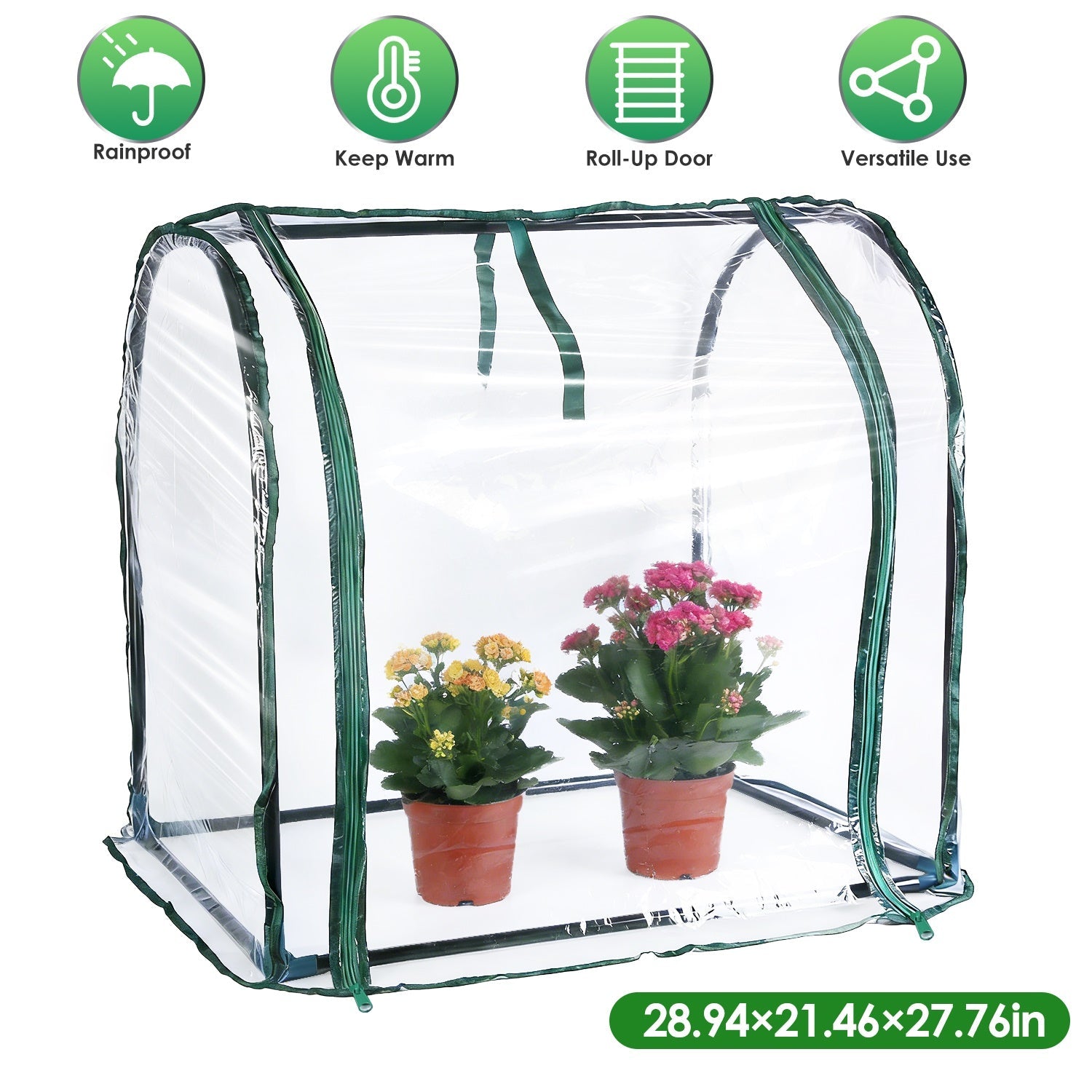 28.94" x 21.46" x 27.76" Tabletop Mini Greenhouse Portable Greenhouse for Spring Indoor Outdoor Garden Tent for Seed Starting Plant Protection Gardeni