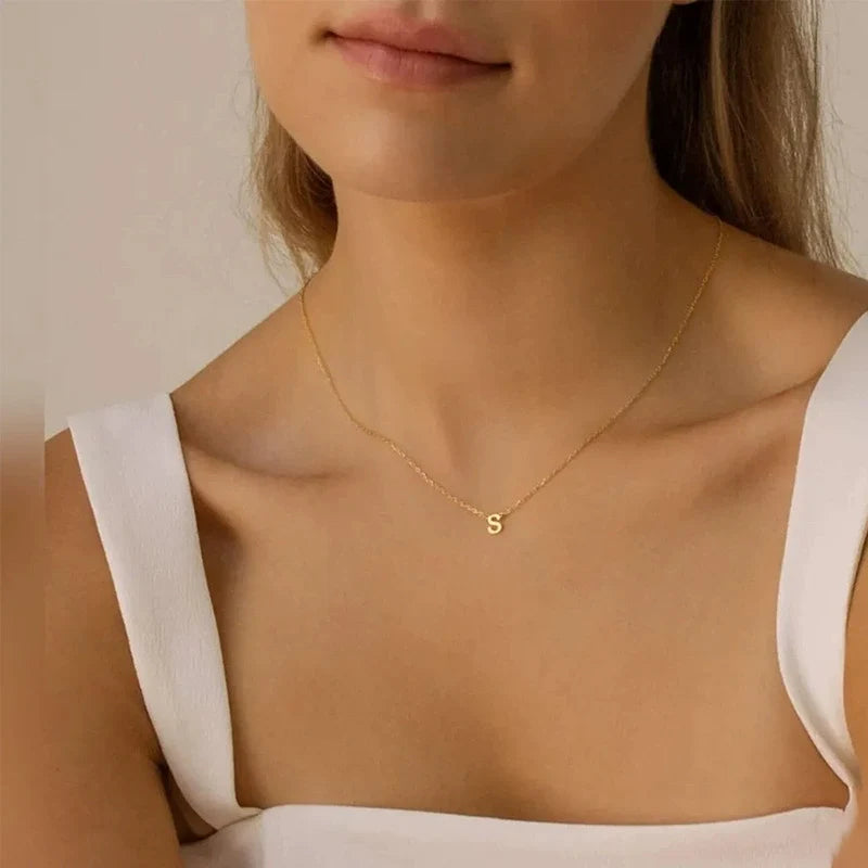 Delicate Initial Letter Necklace