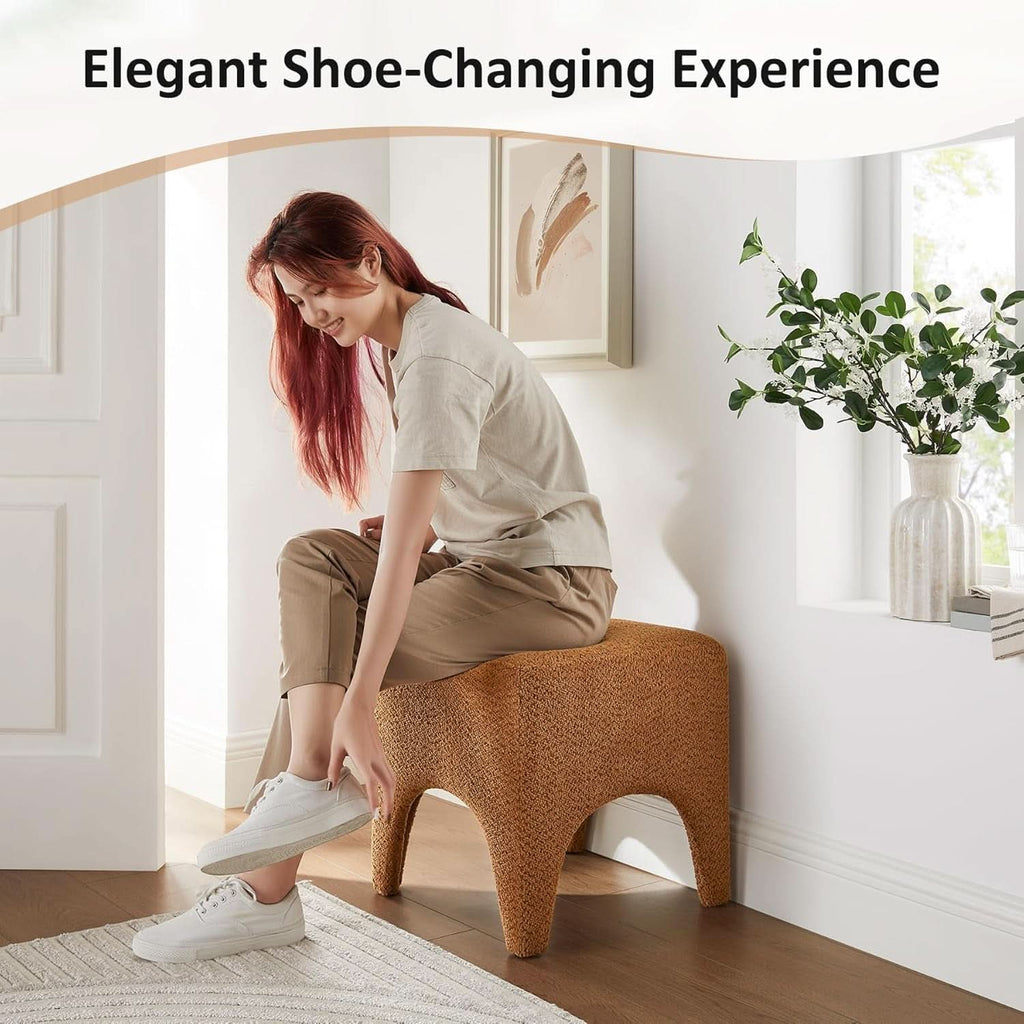 Curry Seventeen Inch Ottoman Footstool Living Room Decor