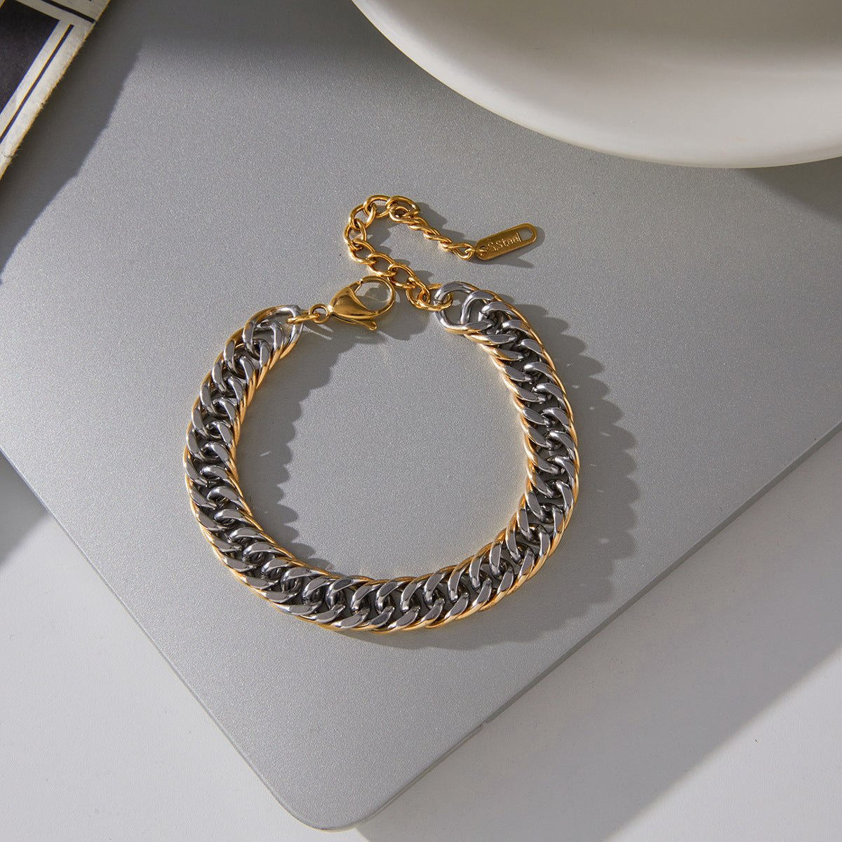 Stainless Steel Cuban Chain Bracelet
