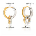 18K gold lightweight luxury double crossover hoop earrings