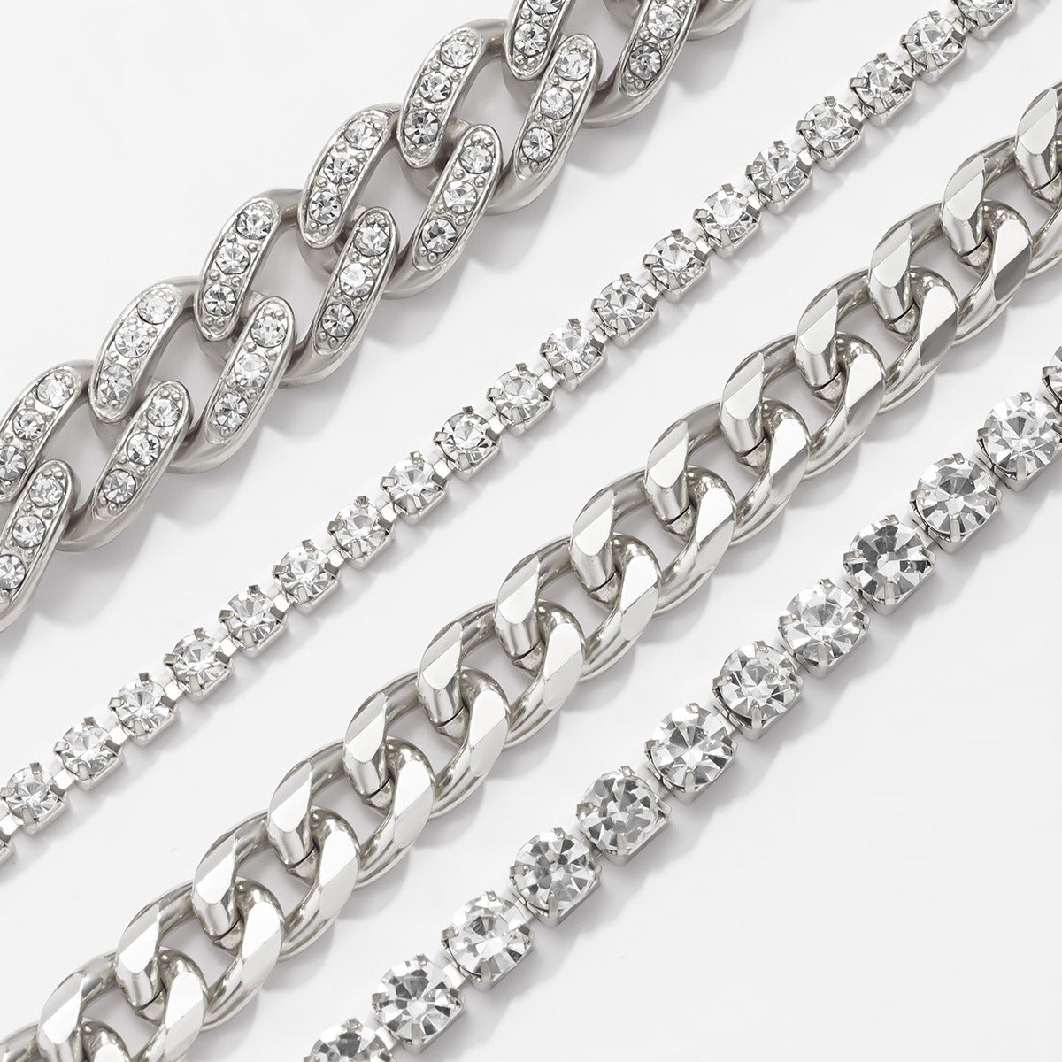 Vintage full diamond Cuban diamond bracelet