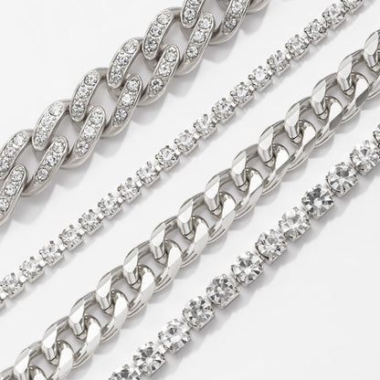 Vintage full diamond Cuban diamond bracelet