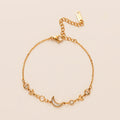 18k gold moon crescent gold-plated silver bracelet