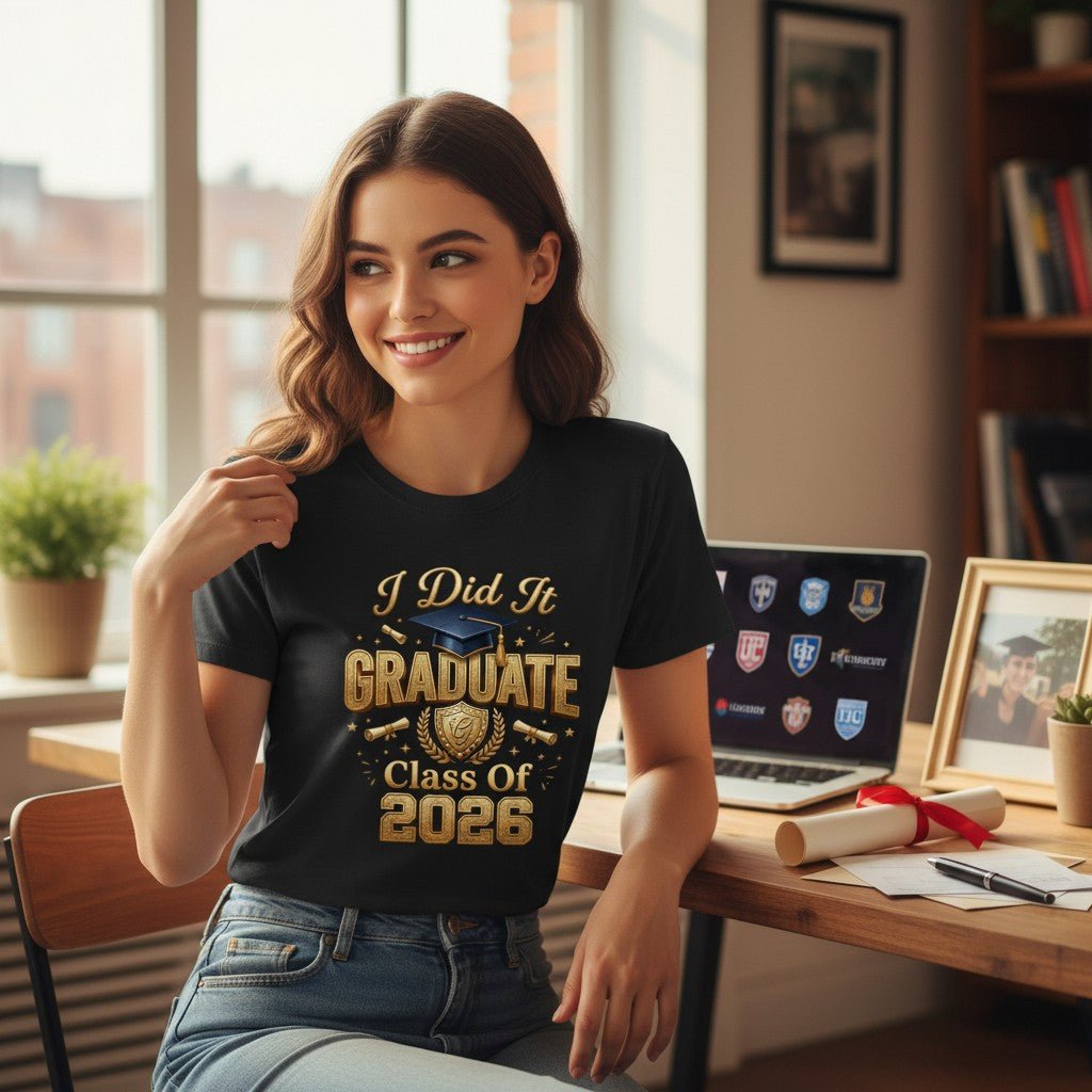 Class Of 2026 Graduate Graphic T-Shirt Cotton Unisex Commemorative Wear