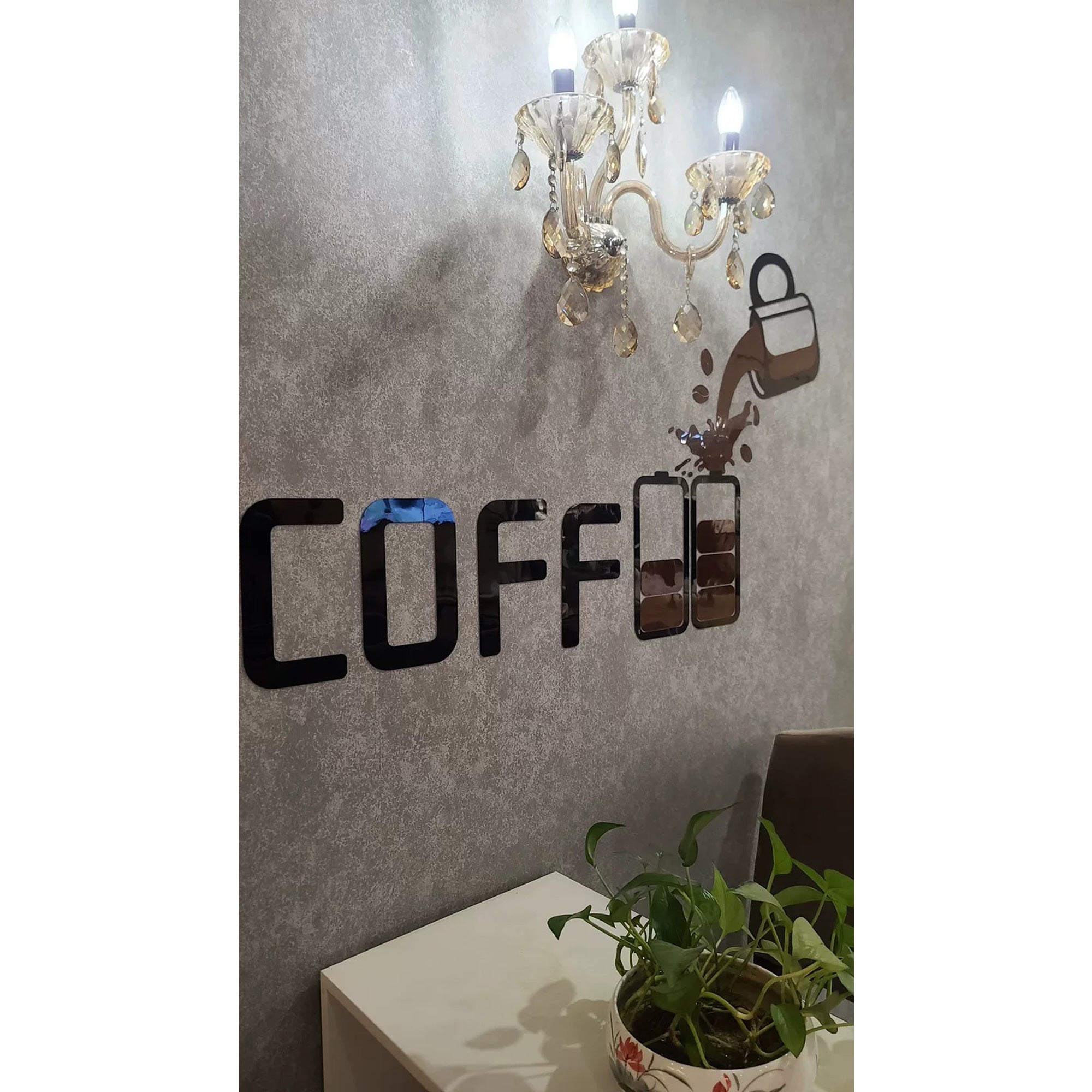 Coffee Shop Wall Decor – Self-Adhesive Acrylic Art for Business