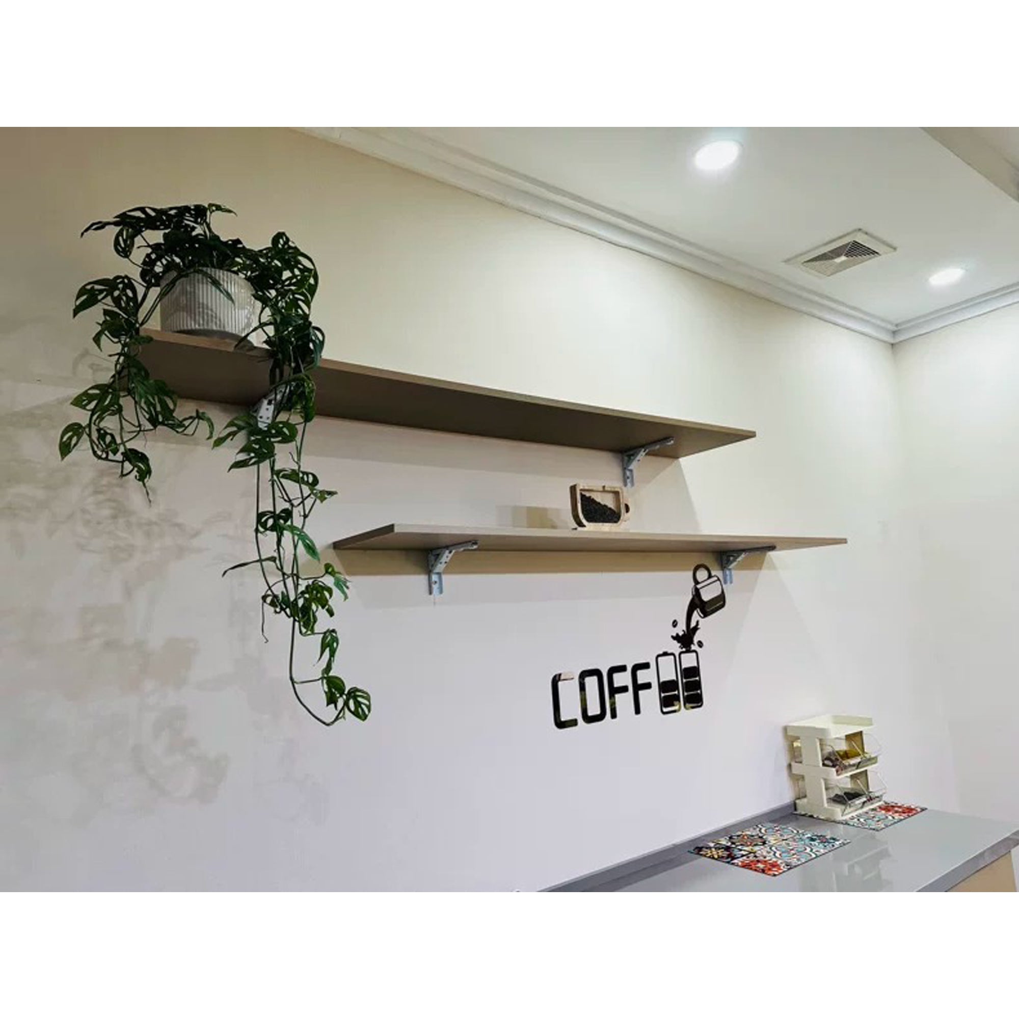 Coffee Shop Wall Decor – Self-Adhesive Acrylic Art for Business