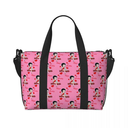 Custom Cartoon Girl B-Bettys Beach Travel Bag
