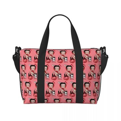 Custom Cartoon Girl B-Bettys Beach Travel Bag